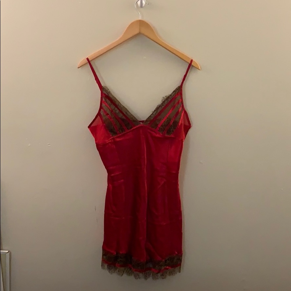 Deep red Victoria’s Secret nightie